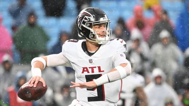 Atlanta Falcons quarterback Desmond Ridder